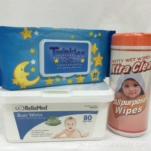 Spunlace Baby Wet Tissue mit unterschiedlichem Paket
